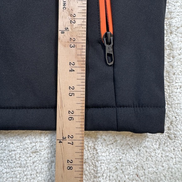 Spyder OMSP175 Men's Full Zip Soft Shell Jacket Polar Size Small Orange Grey - Picture 8 of 10